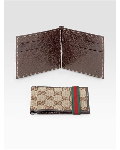 gucci front pocket wallet money clip|Gucci money clip wallet men's.